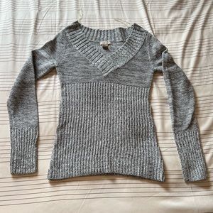 Grey V-Neck Sweater